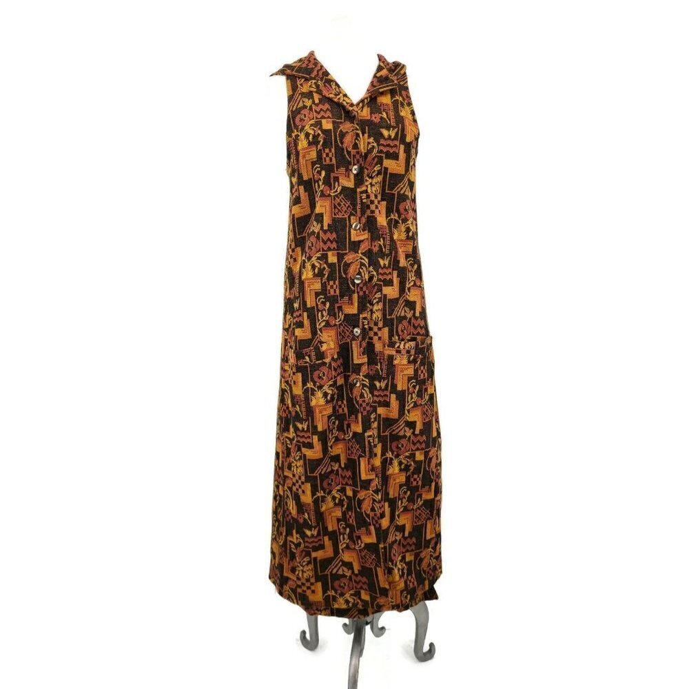 Vintage Hans Metzen Hooded Duster Jacket Skirt Pants Size 40 Sleeveless Gaucho